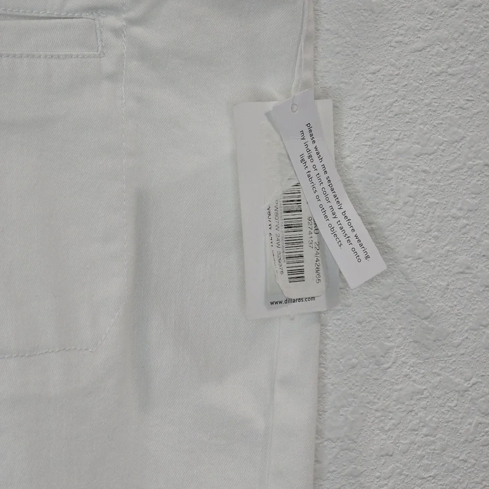 Westbound Womens  High Rise Skinni White Summer Cropped Pants  Size 24W - Picture 5 of 16